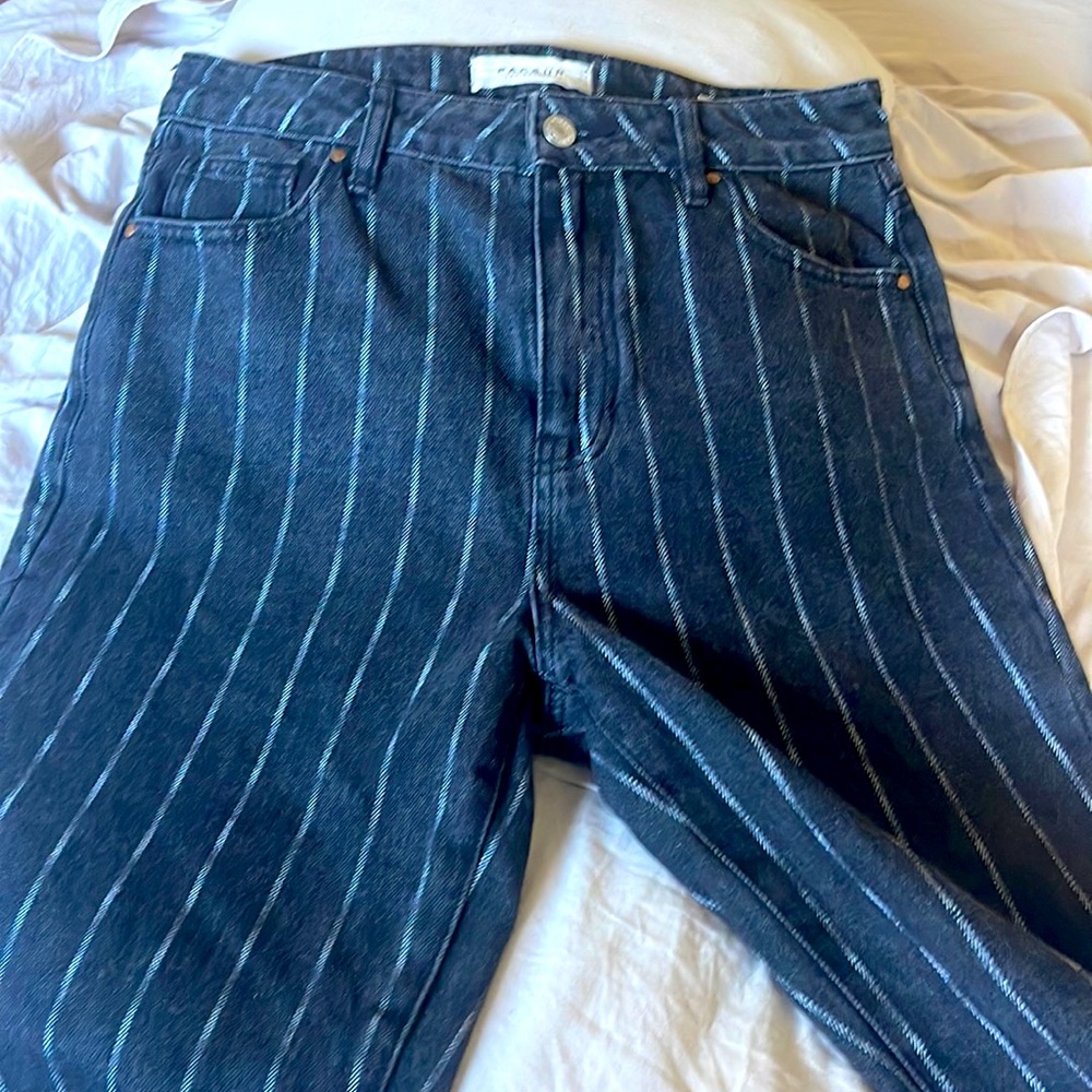 PacSun striped black jeans. Perfect for Fall!